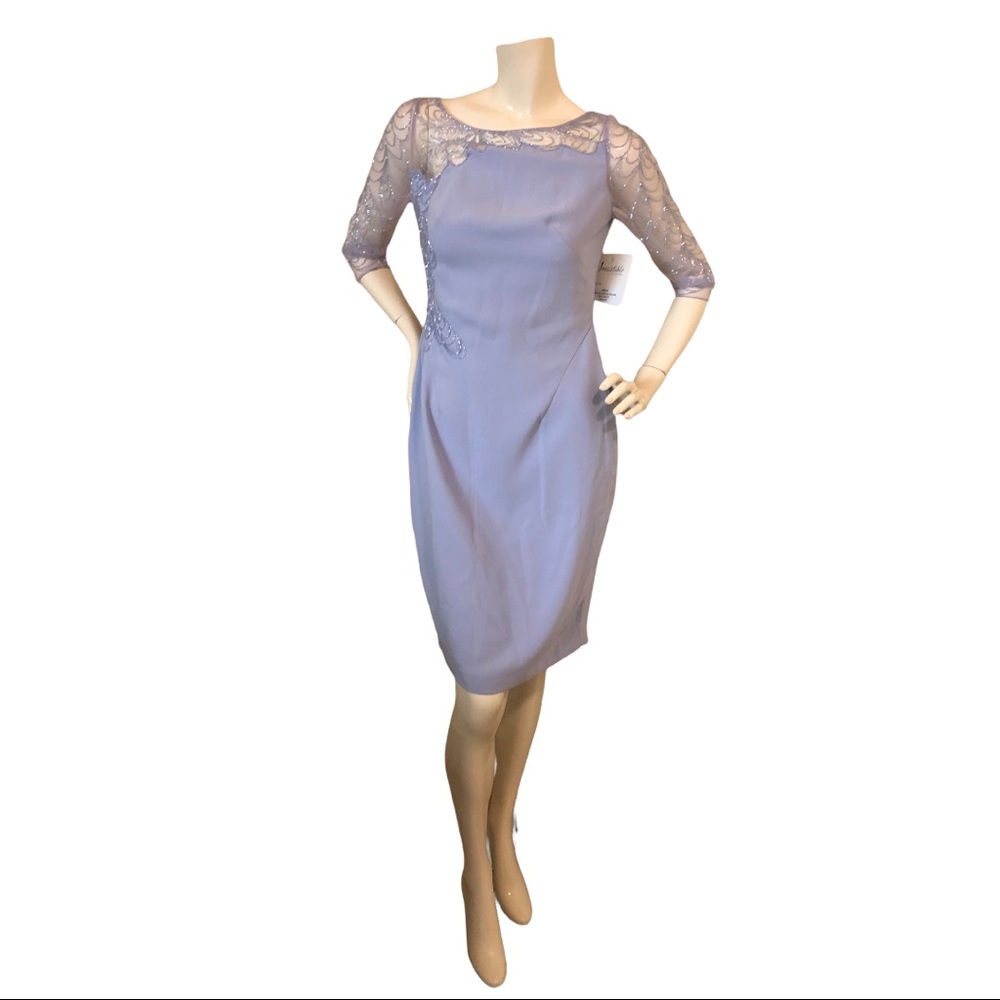 Irresistible by Veromia Lilac Dress with Vintage Beading